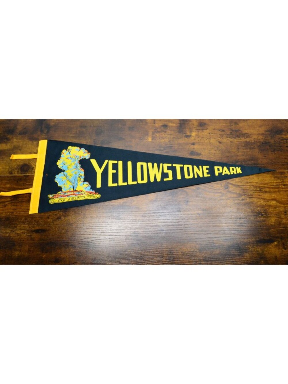 Vintage Yellowstone park pennant collectible souvenir 26.5 inches